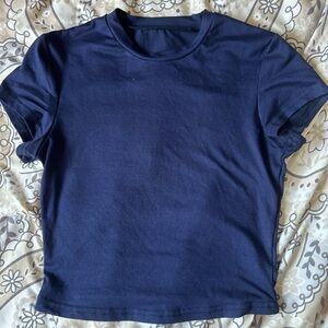Navy Blue Baby Tee